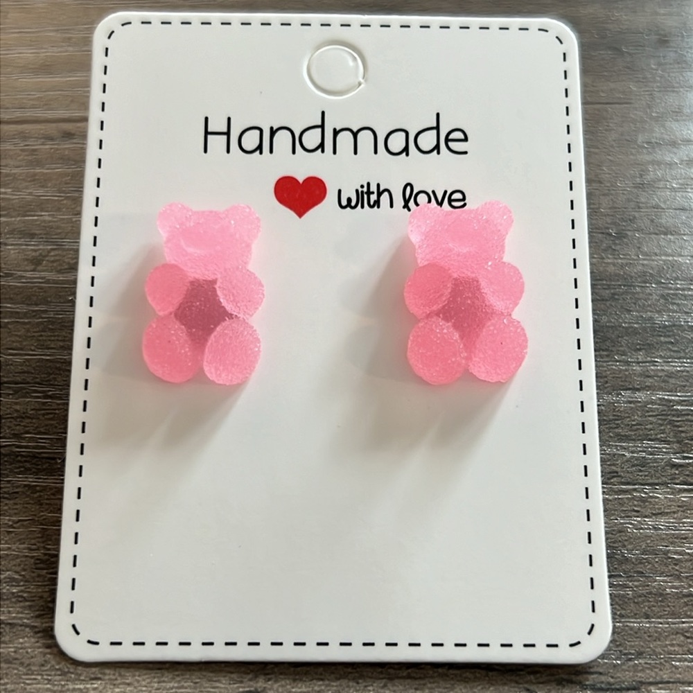 Handmade gummy bear earrings